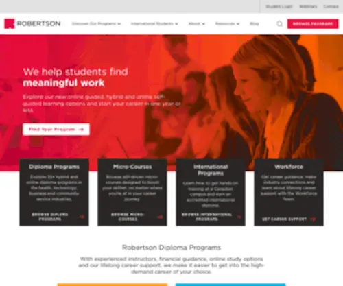 Robertsoncollege.com(Robertson College) Screenshot