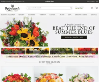 Robertsonsflowers.com(Robertson's Flowers) Screenshot