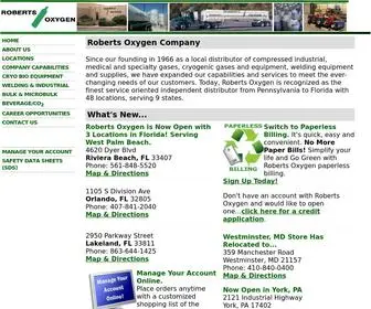 Robertsoxygen.com(Compressed Gases) Screenshot