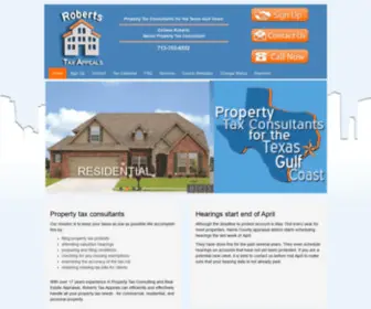 Robertstaxappeals.com(Roberts Tax Appeals expertise reduces your property taxes for each property and also) Screenshot