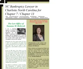 Robicsek.com(Charlotte NC Bankruptcy lawyer since 1988) Screenshot