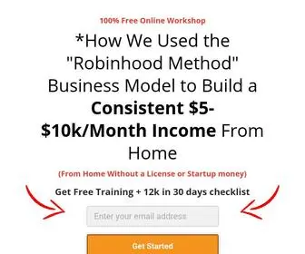 Robinhoodmethod.com(Real Estate Business Case Study) Screenshot