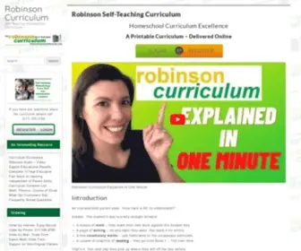 Robinsoncurriculum.com(Self-Teaching Home School Curriculum) Screenshot