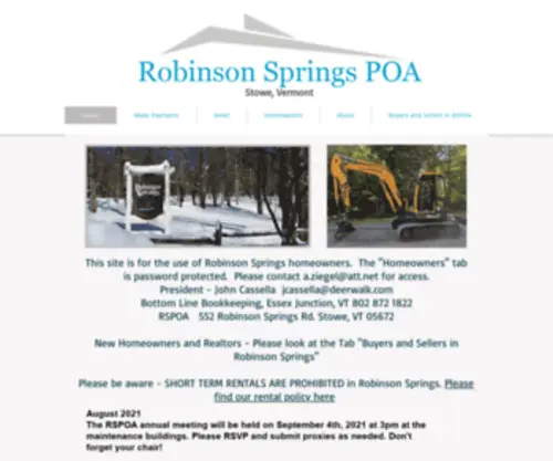 Robinsonspringshoa.org(Community) Screenshot