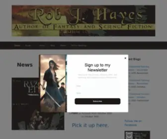 RobjHayes.co.uk(Award Winning Fantasy Author) Screenshot