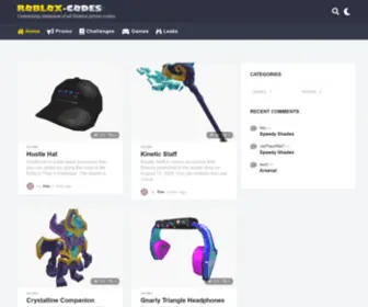 Roblox-Codes.com(Roblox Codes) Screenshot