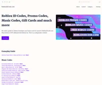 Robloxidcode.com(Get all new updated Roblox Codes every month be it Promo Codes) Screenshot