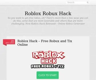 Robloxrobuxhack.com(Robloxrobuxhack) Screenshot