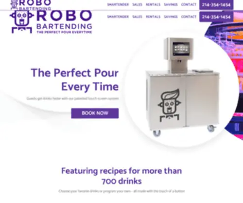 Robobartending.com(Robo Bartending) Screenshot