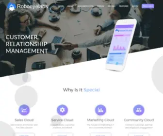 Roboeyelabs.com(CRM Software) Screenshot