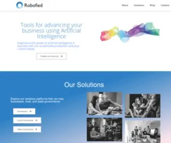 Robofied.com(Complete Machine Learning and Artificial Intelligence Platform) Screenshot