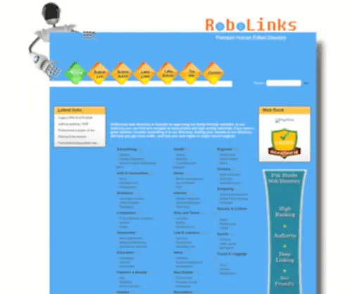 Robolinks.com(RoboLinks Premium Human Edited Web Directory) Screenshot