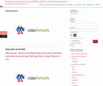 Robomanuals.com(Building instructions lego wedo) Screenshot