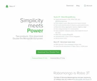 Robomongo.org(Robo 3T (formerly Robomongo)) Screenshot