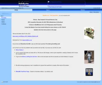 Robonz.com(Zealand Robotics Club robot robots Auckland) Screenshot