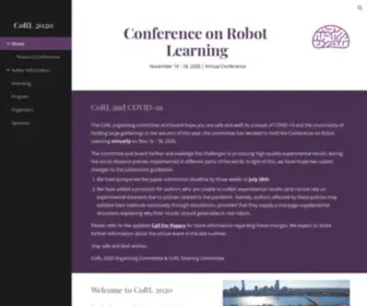 Robot-Learning.org(CoRL 2021) Screenshot