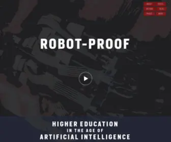 Robot-Proof.com(Higher Education in the Age of Artificial Intelligence) Screenshot