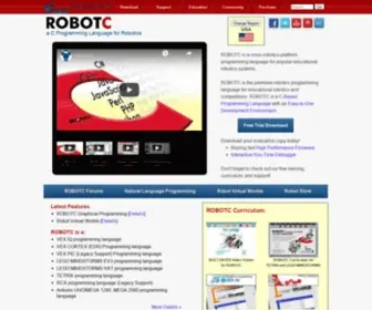 Robotc.net(Home of the best robot programming language for Educational Robotics) Screenshot