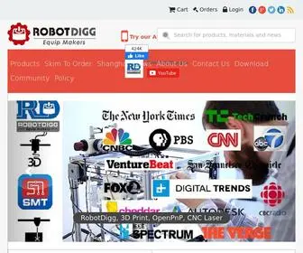Robotdigg.com(RobotDigg motorize and linearize solutions for your builds) Screenshot