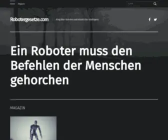 Robotergesetze.com(Robotergesetze Magazin) Screenshot