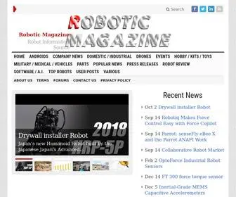 Roboticmagazine.com(Robot News) Screenshot