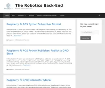 Roboticsbackend.com(Learn Robot Programming) Screenshot