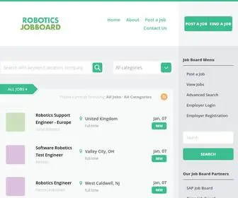 Roboticsjobboard.com(Robotics Job Board) Screenshot