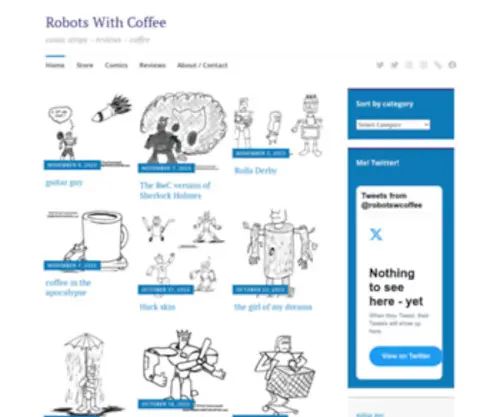 Robotswithcoffee.com(Comic strips) Screenshot