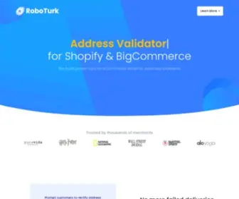 Roboturk.co(Address Validator & Festive Decorations for Shopify & BigCommerce) Screenshot