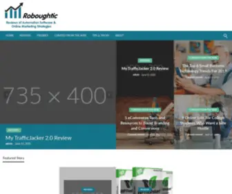 Roboughtic.com(Reviews of Automation Software and Online Marketing Strategies) Screenshot