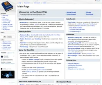 Robowiki.net(Main Page) Screenshot