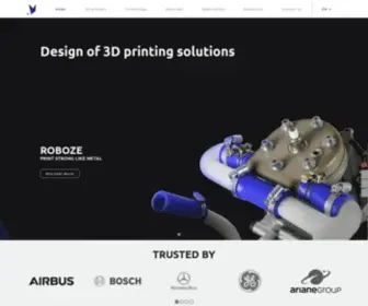 Roboze.com(Professional and industrial 3D printers design and production) Screenshot