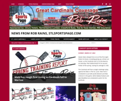 Robrains.net(Cardinals Baseball Coverage) Screenshot