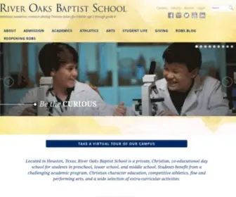 Robs.org(River Oaks Baptist School) Screenshot