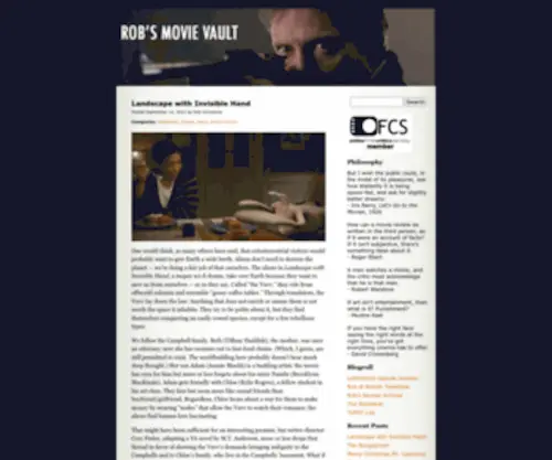 Robsmovievault.com(Rob's Movie Vault) Screenshot