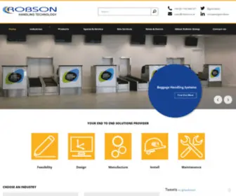 Robson.co.uk(Bulk handling belt conveyors) Screenshot