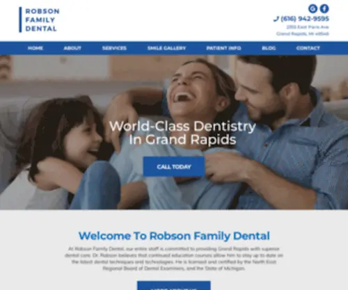 Robsonfamilydental.com(Dentist in Grand Rapids MI) Screenshot