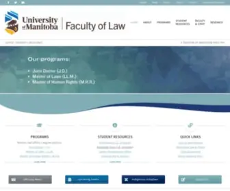 Robsonhall.ca(UM Faculty of Law) Screenshot