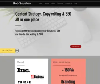 Robswystun.com(Copywriting Services) Screenshot