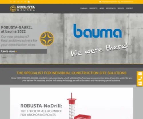 Robusta-Gaukel.de(Der Spezialist für individuelle Baustellenlösungen) Screenshot