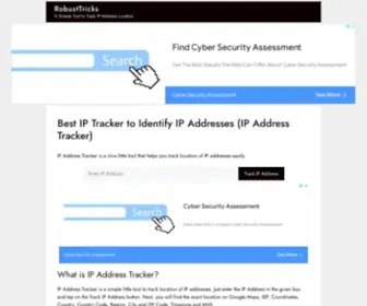 Robusttricks.com(IP Address Tracker) Screenshot