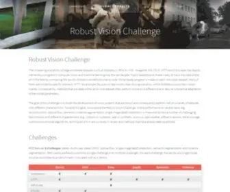 Robustvision.net(Robust Vision Challenge 2022) Screenshot