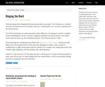 Robweir.com(An Antic Disposition) Screenshot