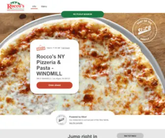 Roccosnypizzeriapasta.com(Rocco's NY Pizzeria & Pasta) Screenshot