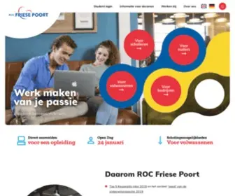 RocFriesepoort.nl(ROC Friese Poort) Screenshot