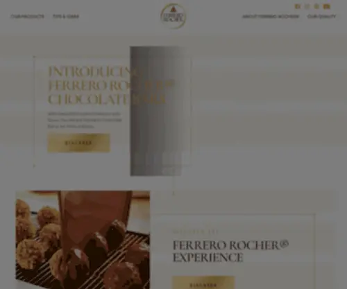 Rocherusa.com(Ferrero Rocher Official Website) Screenshot