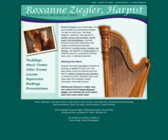 Rochesterharpist.com(Versatile harp music for any occasion. Roxanne Ziegler) Screenshot