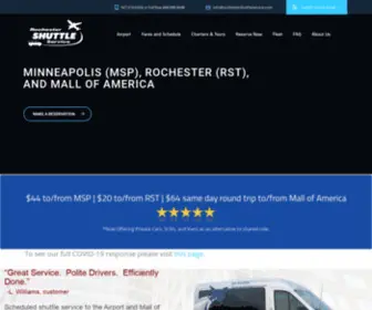 Rochestershuttleservice.com(Rochester's only locally owned shuttle service to and from the Minneapolis) Screenshot
