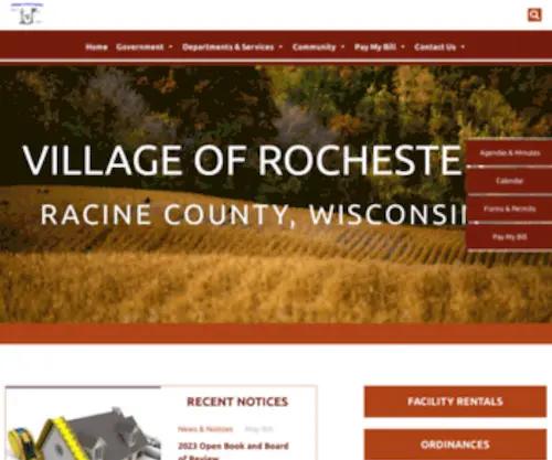 Rochesterwi.us(Village of Rochester) Screenshot