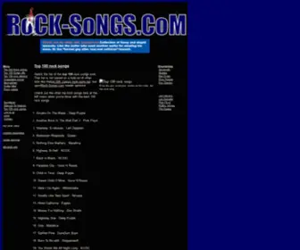 Rock-Songs.com(Top 100 rock songs) Screenshot